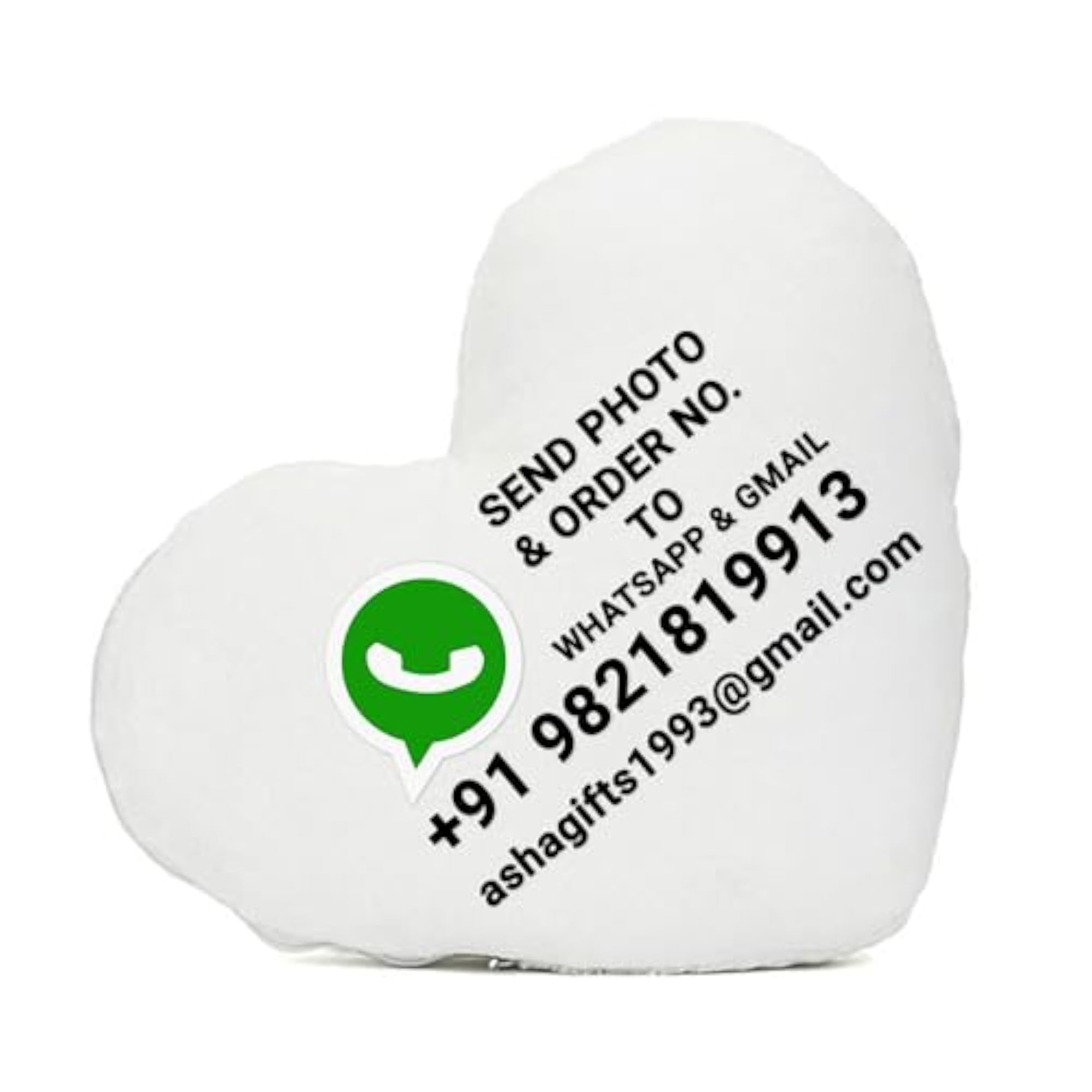 Personalized Heart Shape Fur Cushion, Customized Gift