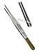 New German PACIVATED 1 DEBAKEY Artery ATRAUMATIC Tissue Forceps Gold Handle 12