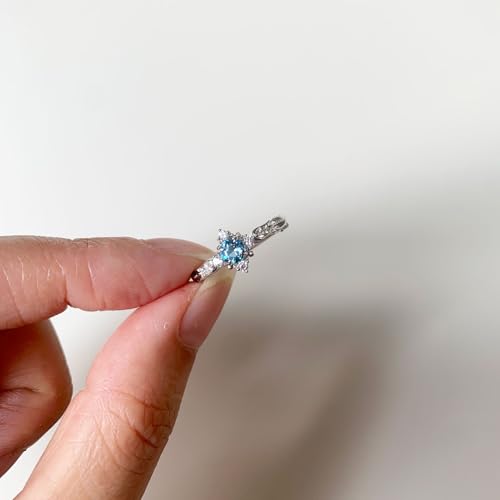 London Blue Topaz Engagement Ring for Women Created Emerald Rose Quartz Moss Agate Blue Sandstone Birthstone Wedding Anniversary Jewelry4