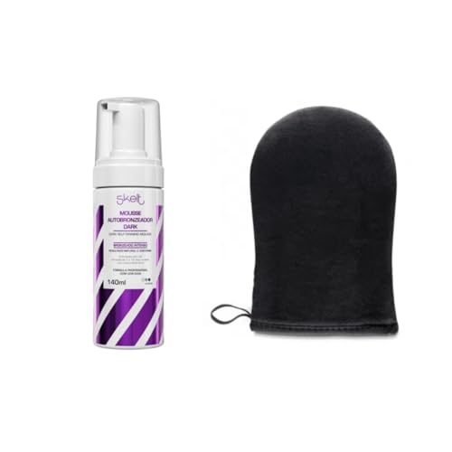 Kit Skelt Mousse Autobronzeador Dark Red Carpet + Luva
