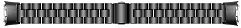 TenCloud Strap for Galaxy Fit Straps, Replacement Metal Stainless Steel Arm Bands Bracelet Wristbands Compatible with Samsung Galaxy Fit SM-R370 Activity Tracker (Black)