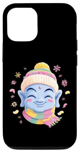 �u���[�G���t �~ �Ί� �L�����N�^�[ �|���|�� �X�g���C�v �X�J�[�t �X�}�z�P�[�X iPhone 12/12 Pro �p