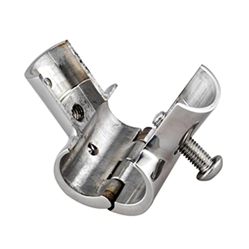 NGUMMS Reling-Hardware für Boote | Polierter Edelstahl 90/60 Grad T-Stück Handlauf Zubehör - Polierte Boote, Kanu, Yacht, oxidationsbeständig, Abnehmbarer Rohrverbinder
