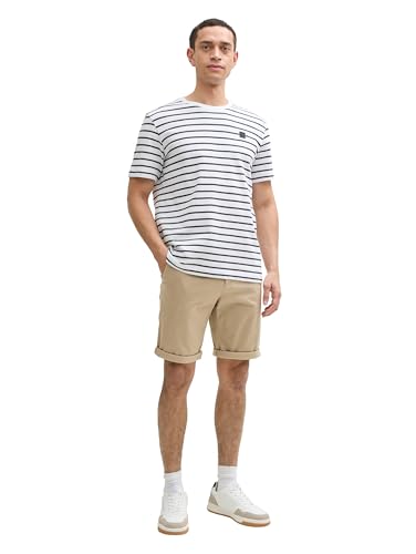 TOM TAILOR Cargo Shorts mit Taschen, beige Triangle Print, 33 – Ansicht 5