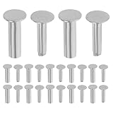 FUOYLOO 14 Paar Edelstahl Flachkopfnieten zur Messergriffbefestigung für Präzise Reparatur und Stabilität von Küchenmessern bei Messergriffreparaturen