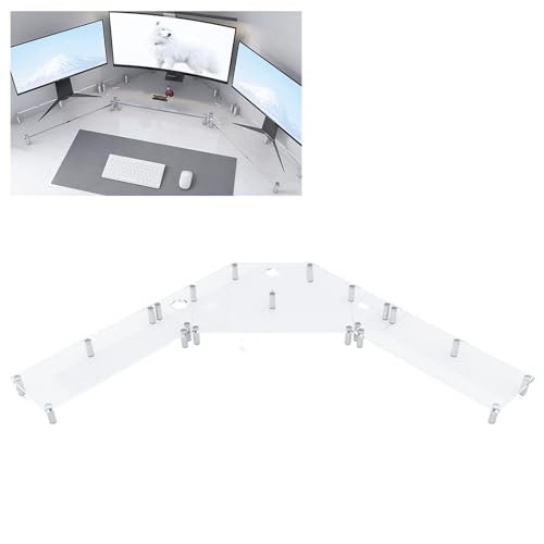 Support d'écran d'angle pour organiser un bureau avec triple écran - 2