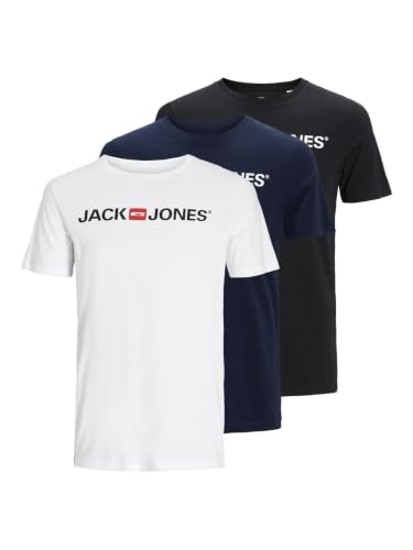 JACK & JONES JJECORP Logo Tee SS Crew Neck 3PK MP – Ansicht 1