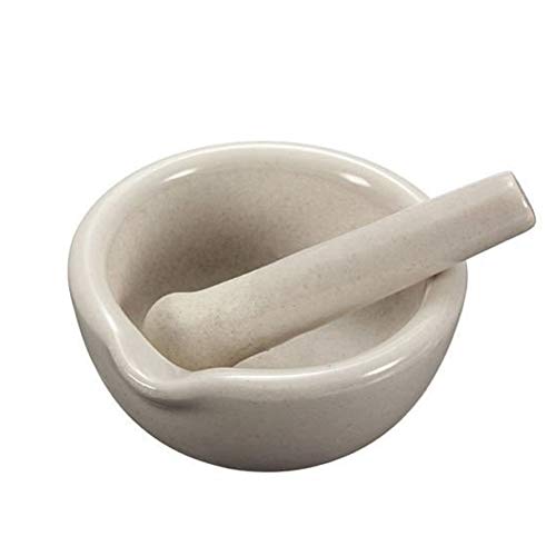Nicedeal Educational Porcelaine Mortier et pilon mélanger broyage Ensemble de bols pour laboratoire Fournitures 60 mm de diamètre intérieur Ustensiles de Cuisine