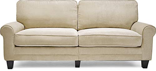 Serta Copenhagen 78" Sofa - Pillowed Back Cushions And Rounded Arms, Durable Modern Upholstered Fabric - Marzipan #TOP6