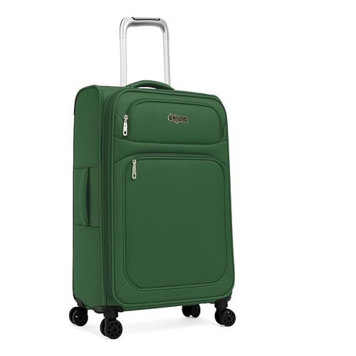 World Traveler Dejuno Cirrus Lightweight Expandable Spinner Luggage, Green, Carry-On