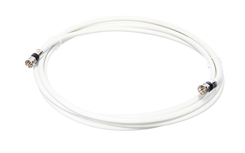 25' Feet, White Rg6 Coaxial Cable (Coax Cable) With Weather Proof Connectors, F81 / Rf, Digital Coax - Av, Cable Tv, Antenna, And Satellite, Cl2 Rated, 25 Foot #TOP1