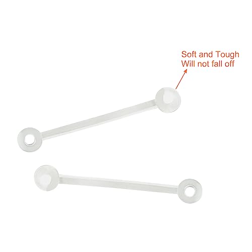 Litoexpe 20 Pcs Clear Plastic Label Holders Clip On, Basket Label Clips with Easy Button Lock Design, Wire Shelf Price Labels,Labels for Storage Bins,Merchandise Sign Display Holder (4 inch)