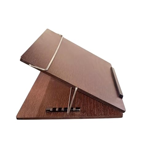 Image of Wooden Laptop Stand Desk Organizer for Writing /Sketching Stand || Table top || Wooden Desk Organizer (Brown, 21x15 inches)
