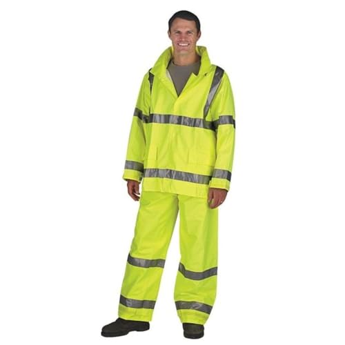 Image of Tingley Vision Overall - Fluorescent Yellow Green - Snap Fly Front - Silver Reflective Tape