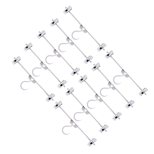Garneck 10pcs Pants Rack Non- Clip Hanger Tie Rack Hanger Towel Clip Hanger Trouser Hangers Pant Hanger Hook Hanger Underwear Hanger Suit Hanger Underwear Drying Rack Beige Plastic