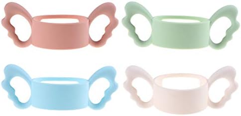 Silicone Wide-Neck Baby Bottle Handle, Outer Diameter Over 6cm for Bottle (Pack of 4)