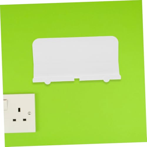 Soporte de pared para móvil blanco sin taladros para solucionar la falta de espacio en mesas 6