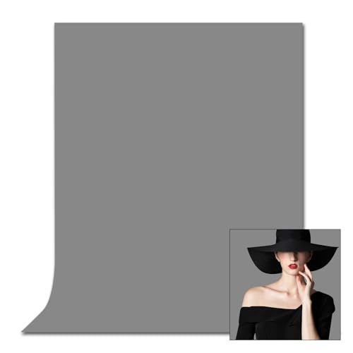 Uhexoyo Grey Backdrop for Photoshoot Pure Photo Background 5x7 ft