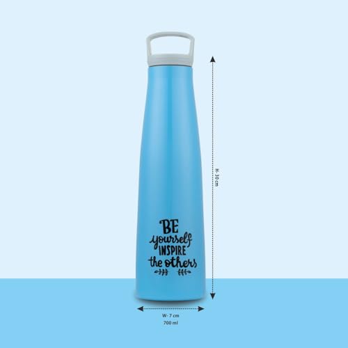 Image of CLAY CRAFT VACBOTT Sleeko Peppy Double Walled|18 Hours Hot and 24 Hours Cold Vacuum Insulated Flask 650ml, 1 Pcs, Steel Water Bottle for Office|Travelling|BPA-Free|BIS Certified|1Year Limited Warranty