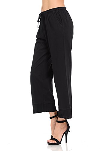 Focus Fashion Women's Cotton Jersey Flood Pant-CS3062