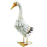 SUBOLO Metal Duck Garden Statue Outdoor Duck Decor Yard Art Sculpture for Home Lawn Backyard Porch P