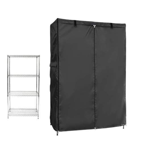 Cubierta de estantería con cremallera y frontal transparente impermeable al polvo 2