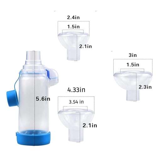 Image of Pet Inhaler Spacer with Three Face Mask, Breathing Chamber for Dogs and Cats, Dog and Cat Inhaler Spacer, Comfortable Face Mask (for Cats & Dogs Small Large XL)