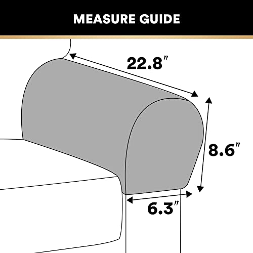 Princedeco Thick Velvet Stretch Armrest Covers For Chairs And Sofas Armchair Covers For Arms Couch Arm Covers Armrest Covers For Sofa Non Slip (2 Pack: Stone Blue) #TOP6