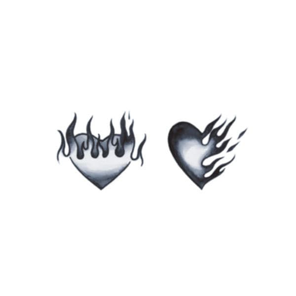 Etiqueta engomada temporal impermeable del tatuaje de larga duración del corazón caliente coloreó para los hombres y las mujeres parejas detrás de