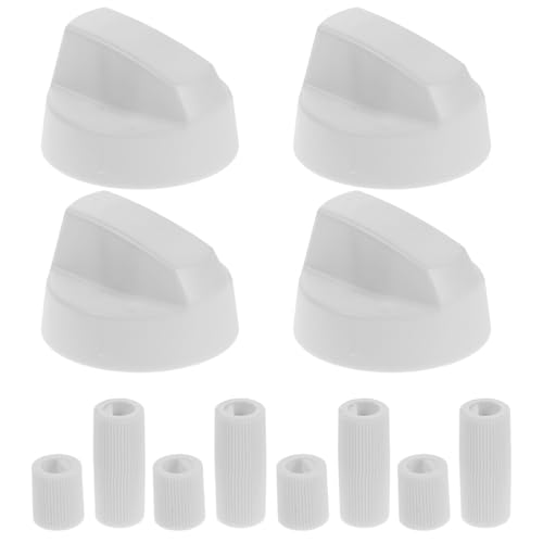 SOLUSTRE Paquete de 4 Perillas de Control para Estufas Juego Adaptadores Reemplazo Compatible para Cocinas y Hornos Color Blanco