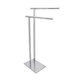 Kingston Brass SCC6031 Edenscape Double L Shape Pedestal Towel Holder, Polished Chrome