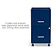 Staples 2-Drawer Light Duty Vertical File Cabinet, Locking, Letter, Blue, 18-inch (24362)