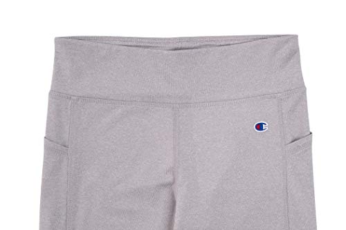 Champion Girls Heritage Stretch Active Leggings with Media Pocket (Small, Oxford Heather)4