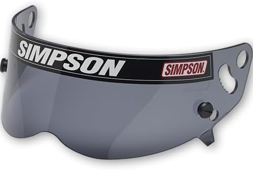 SIMPSON Unisex Adult Helmet 1021-17 Xbandit, Diamondback and Rx Models Shield- Smoke, Smoke
