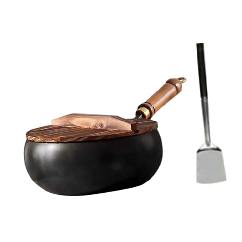 Wok con mango, sin recubrimiento, para cocina profesional miniatura 7