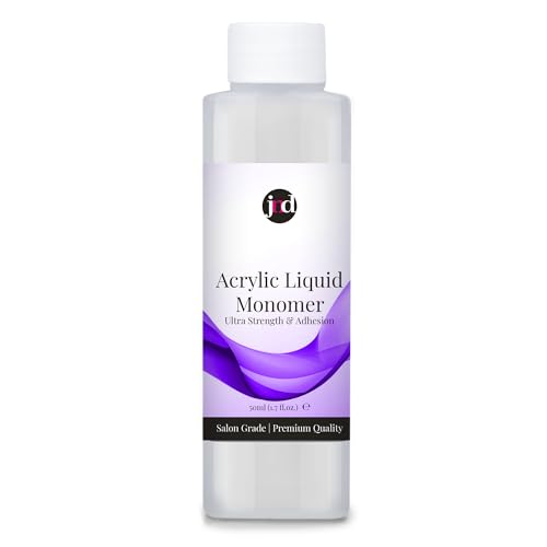 JND Acrylic Liquid Monomer Professional Salon Quality Acrylic Nails Extensions Nail Art (50ml Clear)