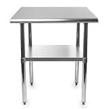 Express KitchQuip NSF Certified Heavy Duty Stainless Steel Prep Table for Home & Commercial Use with