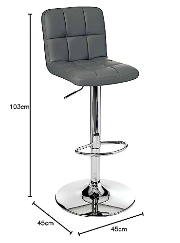 Tabouret de bar simili-cuir gris Delek Atmosphera chaise haute - 3