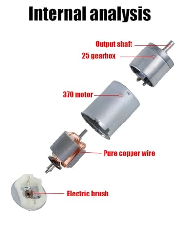 Moteur à engrenages CC JGA25-370 6V évite les blocages mécaniques - 5