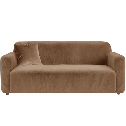 Yeahmart Housse de canapé épaisse de 1/2/3/4 places, couleur pure, facile à installer, tissu élastique (kaki, 3 places, 195-230 cm) Yeahmart Housse de canapé épaisse de 1/2/3/4 places, couleur pure, facile à installer, tissu élastique (kaki, 3 places, 195-230 cm)