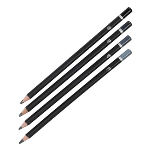 Charcoal drawing pencils set of 4x pieces - children/adults