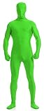 Aniler Chromakey Spandex Full Body Zentai Costume Greenman Bodysuit (XX-Large, Lime Green)