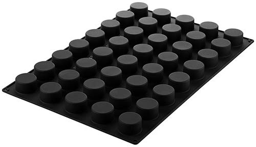Silikomart Professional Stampo in silicone del cilindro SQ079 con 40 cavità, ogni diametro a 1,97 pollici x alto 1,18 pollici