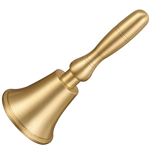 Toddmomy Hand Bell for Music Musical Instruments Hand Call Bell Reception Bell Restaurant Service Bell Restaurant Call Service Bell Metal Hand Bell Copper