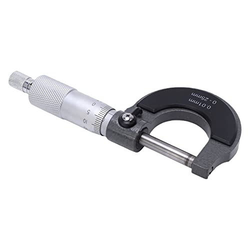 Elprico - Elprico Micromètre Stable pour une Mesure Précise, L'étrier de Frein Micrométrique Mécanique à Usage Industriel, Construction en Alliage en Aluminium (0-25/0.01mm)
