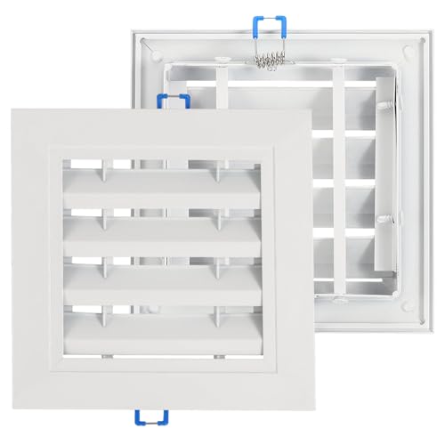 Placa cuadrada para techo de 5x5 pulgadas con resorte y persiana para aberturas