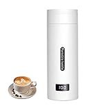Reisewasserkocher Kleiner Tragbarer Wasserkocher Schneller Wasserkocher Mit LED Temperaturanzeige 4 Temperaturstufen Einstellbar 500ML Camping WasserkocherAutomatische Abschaltung Weiß