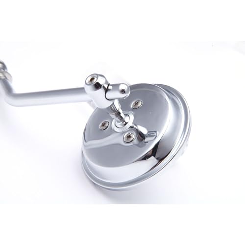 Image of Motorcycle Mirror,10mm Motorbike Rear View Mirror Irregular Shape Compatible with Harley Street Glide Electra Glide Road King Softail Touring Sportster and More (Chrome Round Shape)