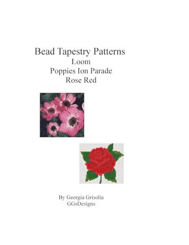 Bead Tapestry Patterns loom Poppies On Parade Rose Red