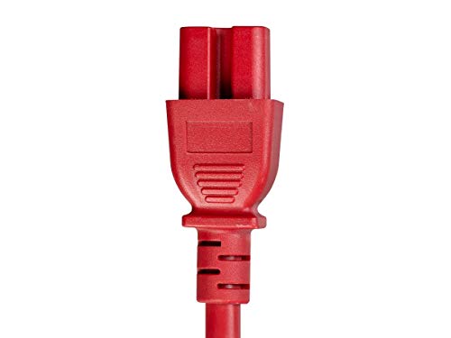 Câble d'alimentation robuste C14 à C15 Monoprice rouge de 1,8 m - 4